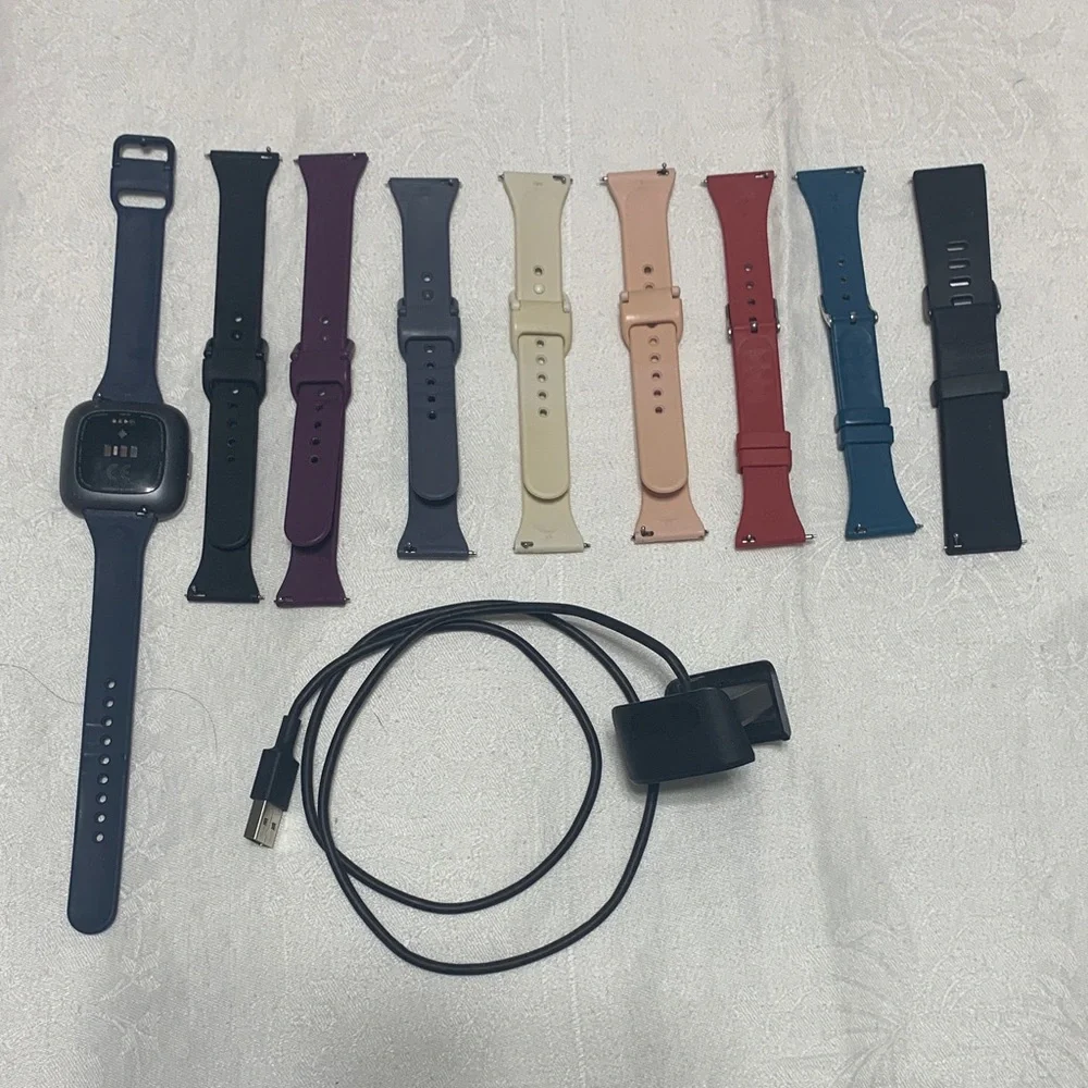 9 Fitbit Wristbands and Charger Set - Multi-Color (Device not included)